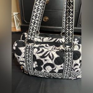 Vera Bradley Night & Day Duffel – Black & White – Like New